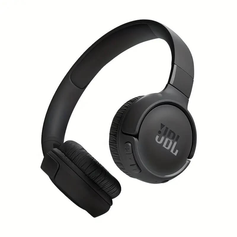 سماعات JBL Tune 520BT اللاسلكية فوق الأذن، صوت جهير نقي، بطارية تدوم حتى 57 ساعة مع شحن سريع، مكالمات بدون استخدام اليدين + خ
