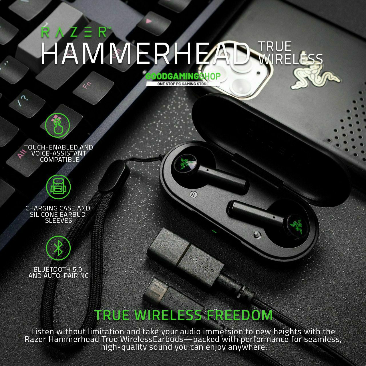 Razer hammerhead silicone earbud sleeves hot sale