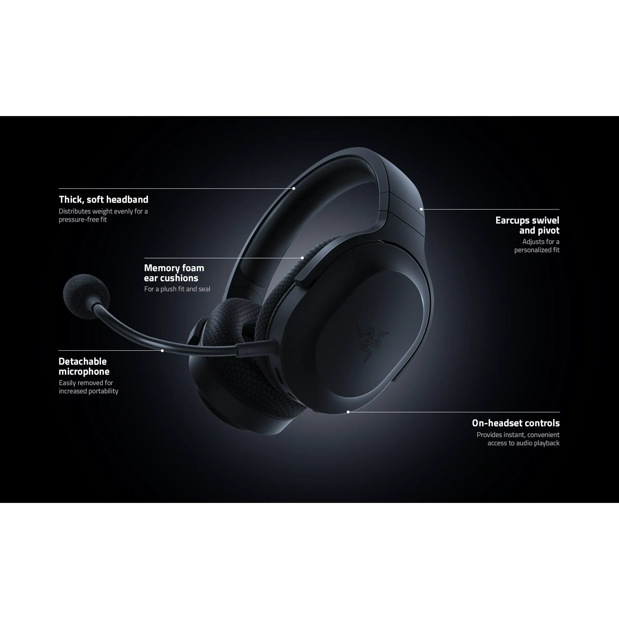 Razer - Barracuda X Wireless Stereo Gaming Headset - Black (RZ0403801100)